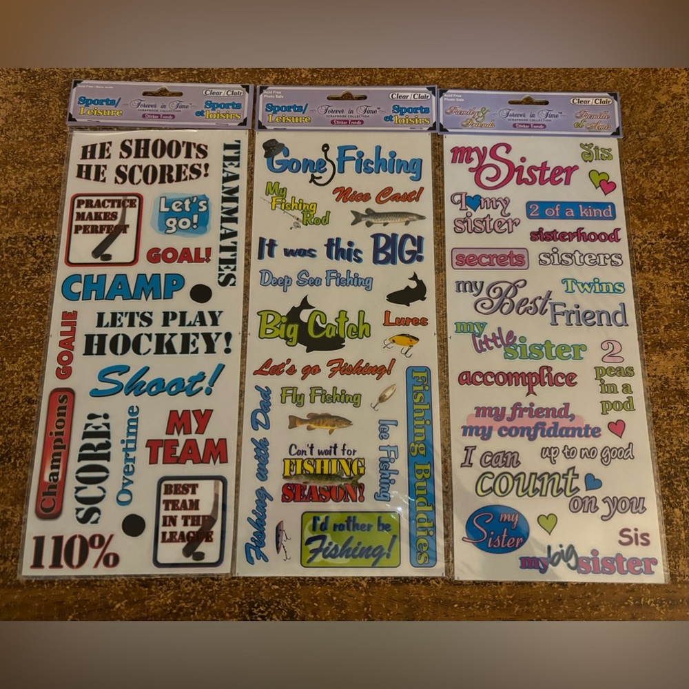 (2 for $20)5 x Forever in Time Sticker Trendz Clear Sheets NEW